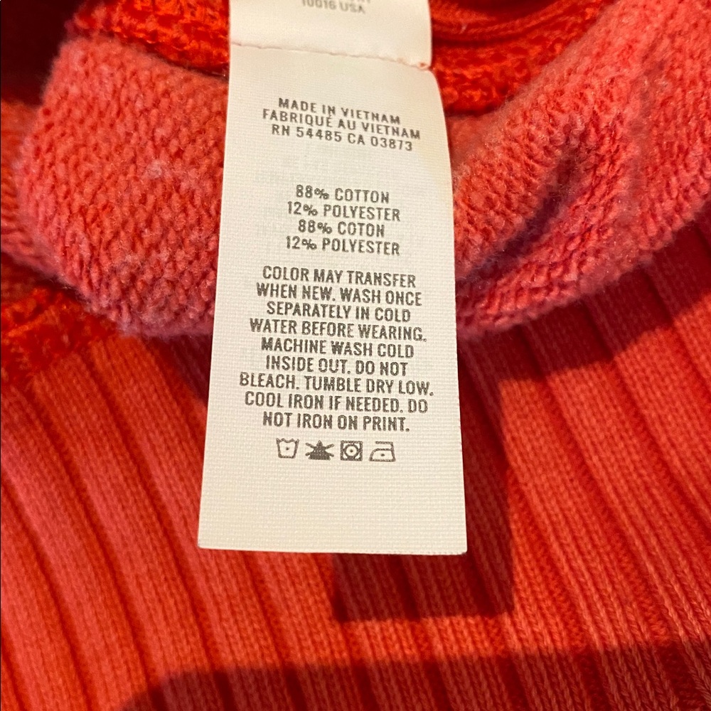 Aerie Terry Toweling Oversized Crew Sweatshirt Orange Mind in the MNTS SMALL ‘22 - Picture 7 of 11